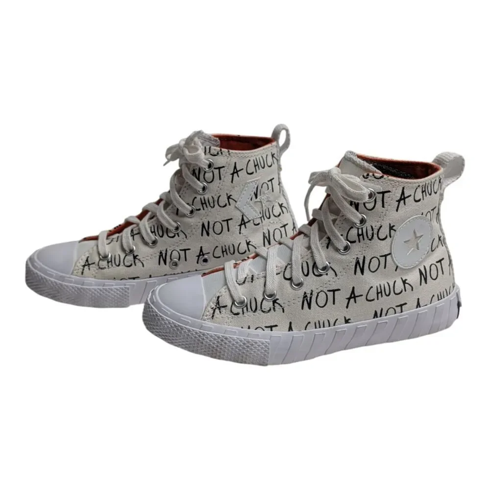 Converse Kids CTAS Hi UNT1T!3D OG Not A Chuck Spellout High Top Sneakers, 2.5